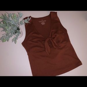 Rust colored crop tank
